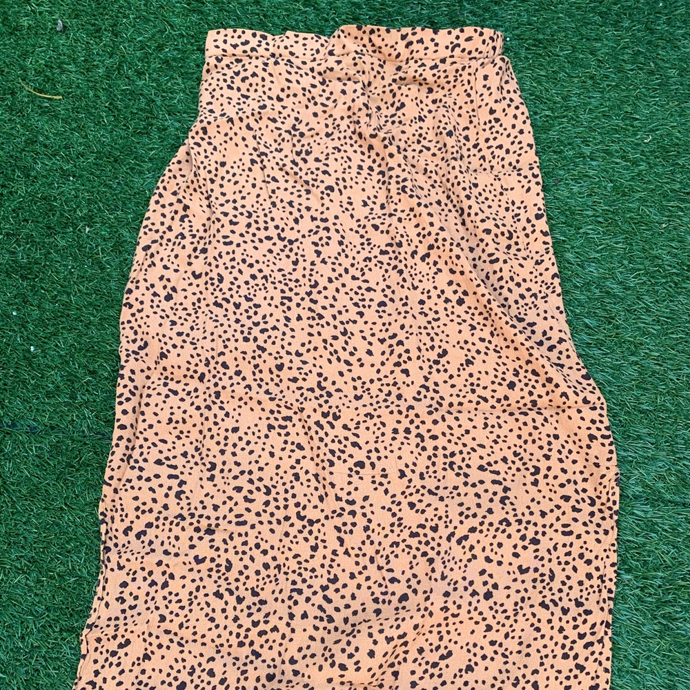 Leopard Printed Midi Skirt